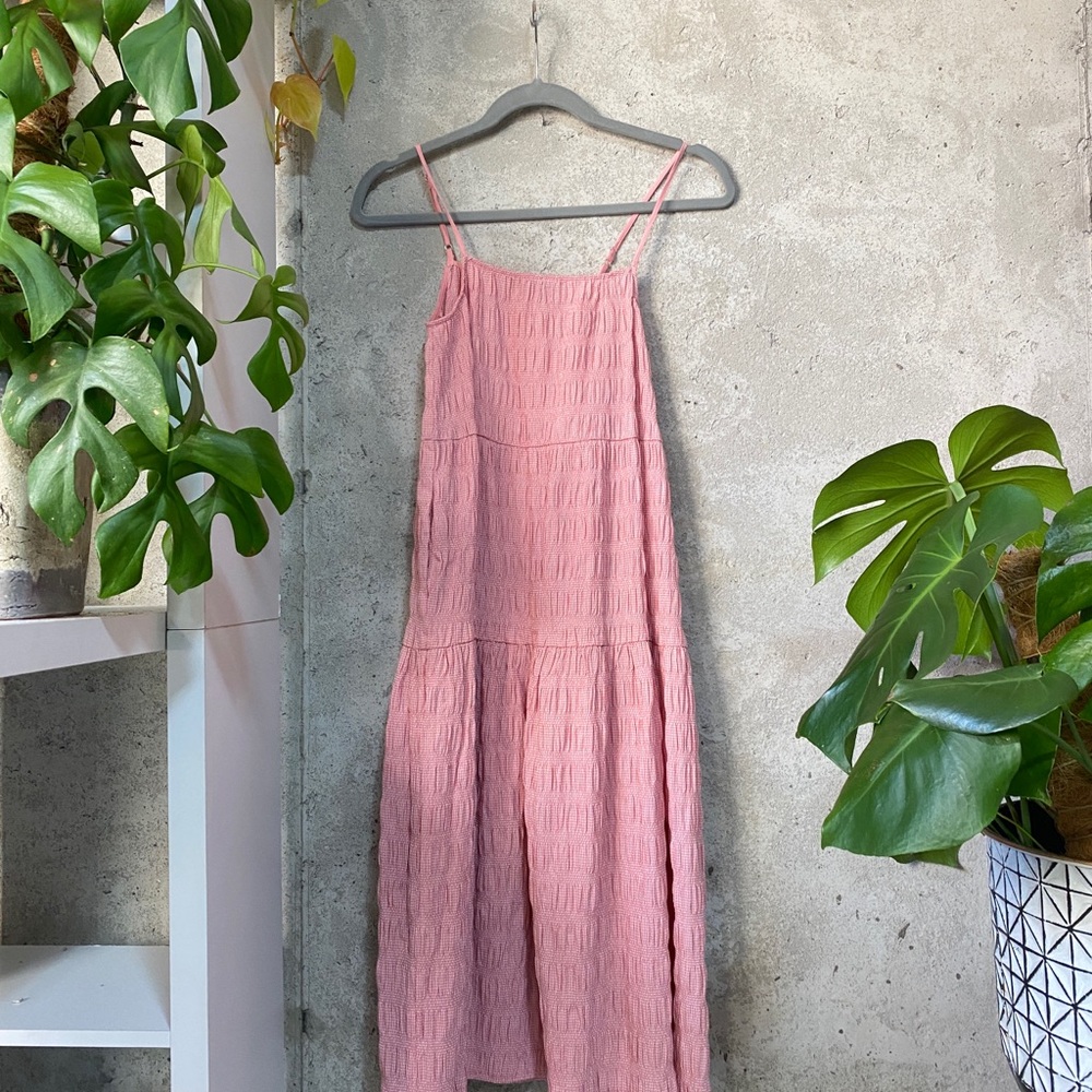 Lush plaid prairie spaghetti strap sun dress - Picture 3 of 5